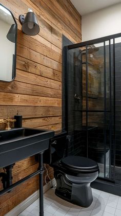 25+ Black Bathroom Ideas Black Bathroom Suite, Men’s Bathroom, Black Toilet Bathroom Ideas, Black And Wood Bathroom Ideas, Bathroom 2025, Matte Black Finishes, Black Bathroom Ideas, Black Bathroom Fixtures, Black Faucets