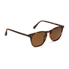 Classic and subdued elegance, our Maxwell brings all the style. These frames offer a medium fit and chic rivet details. Formal Brown Acetate Sunglasses, Luxury Brown Polarized Sunglasses, Retro Tortoiseshell Polarized Sunglasses, Affordable Brown Anti-reflective Shield Sunglasses, Luxury Brown Sunglasses With Anti-reflective Coating, Free Travel, Travel Case, Polarized Sunglasses, Tortoise