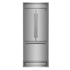 a large stainless steel refrigerator freezer