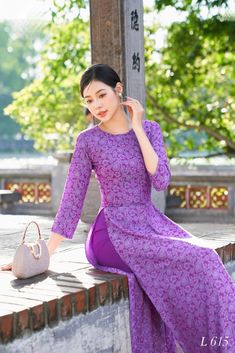 Hello , thanks for visiting my shop Brand New High Quality Vietnamese Ao Dai. Ao Dai for women 40-77 kgs Ao Dai full set ( dress + pants) *These are Asian size <>US Petite size .Please order 1,2 size bigger to your normal size  Full size XS/ S/ M/ L/ XL/ 2XL/ 3XL. S: burst 33in - waist 26in -length 55 in M: burst 35in -waist 28in -length 55 in L: burst 37in -waist 30in -length 55 in XL: burst 39in -waist 32in -length 55 in XXL: burst 41in -waist 34in -length 55 in 3XL: burst 43in -waist 36in -le Traditional Long Purple Dress, Traditional Fitted Purple Dress, Elegant Fitted Purple Ao Dai, Long Fitted Purple Dress, Spring Purple Ao Dai, Purple Long Sleeve Ao Dai For Spring, Wedding Ao Dai, Vietnamese Ao Dai, Favorite Dress