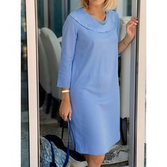 Season:Summer,Spring,Autumn,Fall; Fabric:Linen; Sleeve Length:3/4 Length Sleeve; Look After Me:Machine wash; Gender:Women's; Size Suggestion:select one size larger than usual; Style:Classic,Basic,Casual; Elasticity:Inelastic; Occasion:Vacation,Daily,Outdoor; Fit Type:Loose Fit; Dresses Type:Casual Dress,Cotton Summer Dress; Pattern:Plain; Design:Pocket; Neckline:Cowl Neck; Front page:FF; Listing Date:05/26/2023; Production mode:External procurement; 2024 Trends:2023; Bust:; Length:; Sleeve:; Fit Dress Cotton Summer, Dresses With Tennis Shoes, Summer Dress Midi, Cotton Summer Dress, Midi Shift Dress, Cotton Linen Dresses, Trends 2023, Cotton Dress Summer, Dress Linen