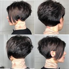 Short haircuts front and back view Hairstyle For Short Hair, Everyday Hairstyle, Hairstyle For Short, Easy Everyday Hairstyles, Trendy Short Haircuts, Dark Blonde Hair, Popular Haircuts