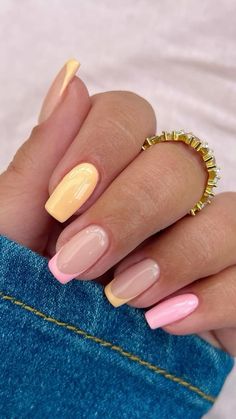 Spring nails | Spring nail inspo | Nail inspo 2024 | Spring almond nails | Coquette nails almond |   March nails spring gel March nails  Coquette nails almond Short maximalist nails Cool short nails Spring almond nails Cute summer nails  Milky pink almond nails Late Summer Almond Nails, Almond Nails Coquette, Funky Summer Nails, Maximalist Nails, Spring Almond Nails, Spring Colors For Nails, Colors For Nails, Nails Milky, Nails Coquette