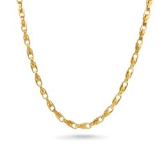 14K Gold Titan Link Chain Necklace Necklaces IceLink-CAL Formal Yellow Gold Oval Link Chain Necklace, Yellow Gold Oval Link Necklace With Polished Finish, Polished Yellow Gold Oval Link Necklace, Formal Yellow Gold Cable Chain Necklace, Yellow Gold Polished Chain Link Necklace, Yellow Gold Oval Link Chain Necklace, Tarnish Resistant, Yellow Gold Tarnish-resistant Oval Link Chain Necklace, Tarnish Resistant Yellow Gold Chain Necklace With Oval Link, Elegant Yellow Chain Necklace For Formal Events