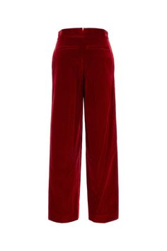 Red Velvet Pant Classic Red Bottoms For Fall, Classic Red Formal Pants, Classic Formal Red Pants, Red Tapered Leg Pants For Formal Occasions, Elegant Red Straight Pants, Red Formal Full-length Pants, Formal Full Length Red Pants, Red High-waisted Formal Pants, Red High-waisted Pants For Formal Occasions