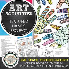 an art activity book with text and pictures on the cover, including hand - drawn images