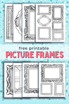 the free printable picture frames are perfect for kids to color and use on their own walls