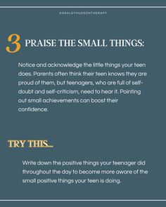 the three things to know about small things