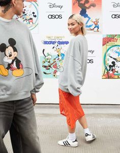 Hoodies & Sweatshirts by ASOS DESIGN ©Disney Featuring Disney's Mickey Mouse print Crew neck Drop shoulders Fitted trims Super-oversized fit Unisex style Oversized Sweatshirt With Character Print For Streetwear, Mickey Mouse Sweatshirt For Winter Streetwear, Casual Mickey Mouse Sweatshirt For Winter, Oversized Casual Sweatshirt With Character Print, Casual Mickey Mouse Hoodie For Streetwear, Long Sleeve Mickey Mouse Sweatshirt For Streetwear, Mickey Mouse Long Sleeve Sweatshirt For Streetwear, Disney Graphic Print Sweatshirt For Fall, Casual Winter Sweatshirt For Disney Fan Events