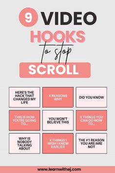 the 9 video hooks to stop scroll