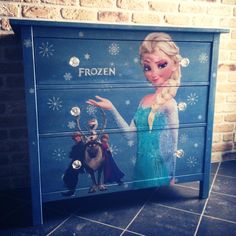 the frozen princess dresser has been painted