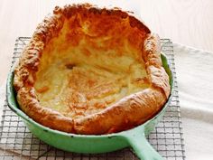 a pot pie sitting on top of a cooling rack