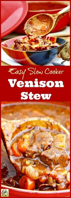 easy slow cooker venison stew is the perfect side dish for any meal