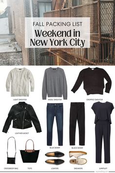 the fall packing list for new york city