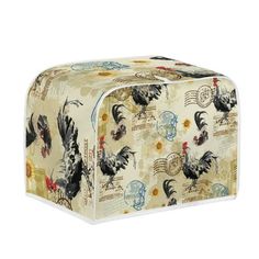 an image of a rooster pattern on a box