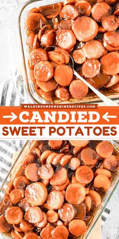 These candied sweet potatoes are a Thanksgiving side dish to impress! So sweet and delicious, these sweet potatoes are covered in caramelized glaze and then baked into an incredible crust. Don't forget to save this Thanksgiving dinner recipe! Make Ahead Candied Sweet Potatoes, Packable Lunches, Thanksgiving Goodies, Easter Foods, Sweet Potatoes Recipe, Candy Yams, Candied Sweet Potatoes, Festive Food, Thanksgiving Cooking