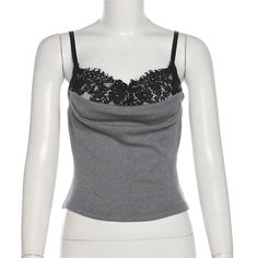 Please refer to our sizing chart for a guideline when choosing a size. 5 business days order processing time. 90% polyester 10% spandex Fitted Tops With Fake Two-piece For Layering, Trendy Fitted Camisole For Layering, Black Spaghetti Straps Top For Layering, Gray Fitted Tops With Tank Straps, Gray Spaghetti Strap Camisole, Gray Fitted Spaghetti Strap Tank Top, Fitted Gray Spaghetti Strap Tank Top, Gray Fitted Spaghetti Strap Top, Fitted Gray Spaghetti Strap Top