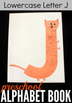 an alphabet book with the letter j on it's front and back cover in orange