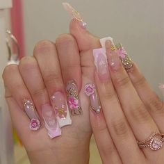 PRICES MAY VARY. 【Package Contains】You will get 24 pieces of long press on nails with 12 different sizes, 1 nail glue for DIY your own nails. you can choose the most suitable false nail for yourself, it is easy to trim and file them to in any length and shape you like 【Health】 BABALAL 3d press on nails are made of healthy ABS material, higher gloss, not easy to break, and will not harm the body or nails, and can be used with confidence 【Wide Occasions】These fake nails long designs can make you stand out at parties, dates, weddings, valentine Day proms, and Christmas. It can be given as a gift to your wife, mother, girlfriend, daughter or friends. It will bring them a comfortable and convenient manicure art experience 【Comfortable to Use】The press on nails long are designed according to the Quince Nails, Long Press On Nails, Coffin Press On Nails, Nails Set, Nails French, Nail Supplies, Fake Nail, Nail Length