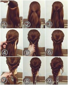 Celebrity Long Hair, Fesyen Rambut, Hair Upstyles, Vlasové Trendy, Fishtail Braid, Christmas Hairstyles, Pinterest Hair, Hair Tutorials Easy, Peinados Fáciles Para Cabello Corto