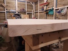 DIY scaffold board dining table and bench