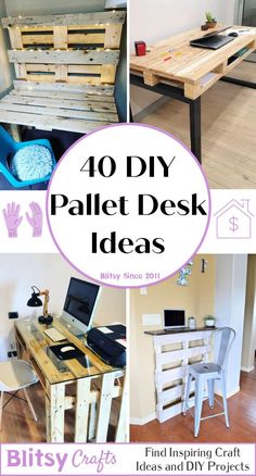 diy pallet desk ideas that are easy to make and great for home decor