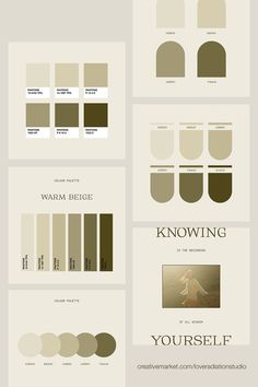 the different shades of paint are shown in this graphic design guide, which shows how to use