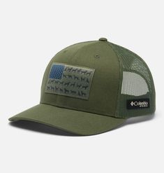 Unisex Green This Structured, High-Profile Cap Keeps Its Shape And Has A Breathable, Comfy Mesh Backing. Snap Back Cap, Men Baseball Cap, Columbia Sportswear, Baseball Caps, Snapback Hat, Snapback Hats