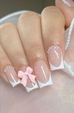 Teen Nails, Coquette Nails, Unghie Sfumate, Cute Simple Nails, Square Nail Designs, Nagel Tips, Summery Nails, Her Nails