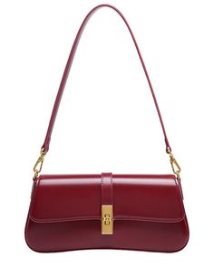 Color/Material: Burgundy Leather Measures 10.2In Wide X 4.7In High X 2In Deep Shoulder Strap Drops 43.3In Imported Please Note: All Measurements Were Taken By Hand And Are Approximate; Slight Variations May Occur. Burgundy Handbag, Maroon Bag, Burgundy Purse, Burgundy Bag, Small Shoulder Bag, Fit Inspo, Needle And Thread, Adele, Designer Bags