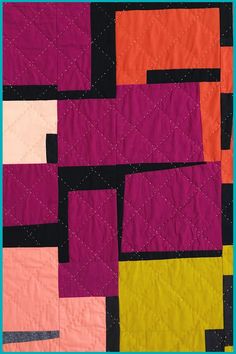 Give and Take Quilt Abstract Art Quilt, Improv Quilts, Complex Design, Skill Building, Quilt Modern, Give And Take, Pdf Quilt Pattern, Take Video, Contemporary Quilts