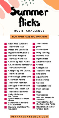 the summer flicks movie challenge is here to help you plan your next trip with friends and family