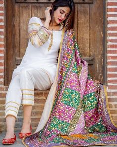 Duppattas Designs Ideas Embroidery, Shahtaj Khan, Designer Dresses Elegant, Being A Father, Embroidery Simple, Dress Book, Latest Bridal Dresses, Stylish Short Dresses