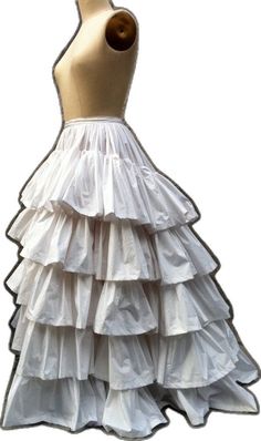 Crinoline Full Skirt For Costume Party, Full Crinoline Skirt For Costume Party, Ruffled Tiered Petticoat For Costume Party, Ruffled Tiered Skirt Petticoat For Costume Party, Tiered Ruffle Petticoat For Costume Party, Cosplay Petticoat With Attached Cancan, Costume Petticoat With Tiered Skirt, Full Skirt With Ruffles In Crinoline, Full Crinoline Skirt With Ruffles