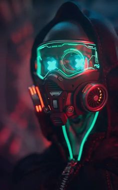 Sci Fi Mask, Leather Hoodie Jacket, Punk Photoshoot, Fashion Cyberpunk, Cyberpunk Tech, Photoshoot Friends