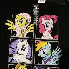 My Little Pony Tee Medium Pony Shirt, Black Tie Dye, Rainbow Dash, Blue Tshirt, Pink Black, Dungeons And Dragons, Black Tee, My Little Pony, Graphic Prints