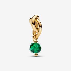 Wear a symbol of forever, that's personal to you. This 14k gold-plated dangle charm is made up of a triple knotted circle that intertwines to resemble an infinity sign. The twist carries a faceted royal green man-made crystal, which dangles from the charm. Wear yours to add a drop of colour to your carrier, or gift it to the one you want in your life forever. - Pandora May Faceted Birthstone Eternity Circle Dangle Charm - 14k Gold-plated unique metal blend / Man-made crystal / Green Amrit Kaur, Charms Disney, Tech Accessories Gadgets, Pandora Essence, Dune Jewelry, Infinity Sign, Royal Green, Charms Pandora, Fall Accessories