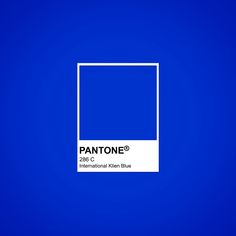 the pantone logo is shown in white on a blue background with a rectangle shape