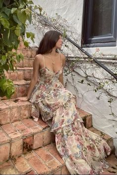 Floral Evening Dress, Floral Evening Dresses, Floral Dress Outfits, Foto Tips, Looks Party, Prom Dresses Lace, Looks Chic