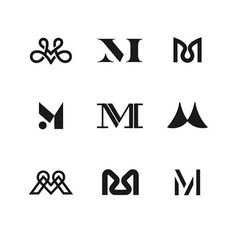 the letter m is made up of different shapes and sizes, including letters that appear to be