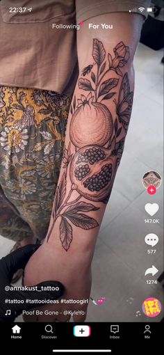 a person with a tattoo on their arm