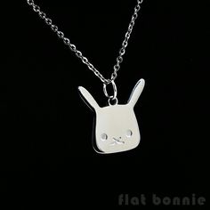 New line of cute animal jewelry now available in my shop. 304 Stainless Steel - Hypoallergenic - Tarnish resistant. 🐇 Kawaii bunny necklace by Flat Bonnie. Cute Silver Charm Necklaces With Lobster Clasp, Cute Hypoallergenic Silver Charm Necklaces, Kawaii Charms Jewelry For Gift, White Kawaii Charm Necklace For Gift, Silver Kawaii Necklace As Gift, Silver Kawaii Necklace For Gift, Kawaii Silver Handmade Necklaces, Kawaii Handmade Silver Necklaces, Kawaii Pendant Jewelry For Gifts