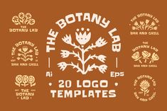 the botanical logo templates are available for all types of logos and designs, so you can use them to create your own brand identity