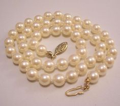 Avon 18 or 19 Inch White Pearl Necklace Gold Tone Vintage 6mm Round Bead Single Strand Slide In Decorative Slide In Clasp . . https://www.etsy.com/prettyvintiquejewels/listing/614745048/avon-18-or-19-inch-white-pearl-necklace?ref=shop_home_active_17 . .  #pearls #jewelry #necklace #pearl #pearljewelry #handmade #jewelryaddict #style #fashion #finejewelry #etsy #instajewelry #handmadejewelry #shopsmall #etsyjewelry #instagood #jewelrylovers #love #jewelrygram #jewelrylover #etsyseller #jewellery Vintage Gold Jewelry With 8mm Beads, Classic Pearl Necklace With Lobster Clasp, Classic Pearl Necklace With Lobster Clasp And Round Beads, Formal Adjustable Pearl Necklace, Adjustable Formal Costume Pearl Necklace, Classic Jewelry With Lobster Clasp And Round Beads, Adjustable Formal Pearl Necklace, Formal Vintage Jewelry With 8mm Beads, Vintage Formal Jewelry With 8mm Beads