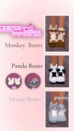 Monkey Boots, Shoes Hack, Baddie Outfits Ideas, Roblox Codes, Clothing Hacks, Komplette Outfits