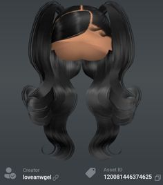 an animated woman's head with long black hair