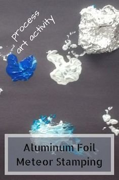 an aluminum foil meter stamping process with blue and white paper on the bottom right corner