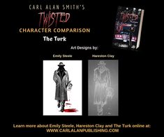 an advertisement for the book twisted character comparison, featuring two images of people in black and white