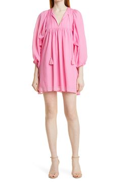 Slip on this gorgeous long-sleeve dress for its graceful tassel neckline and empire waist that gathers around the bodice. 35" length (size Medium) Partially lined 58% viscose, 42% cotton or 100% cotton Dry clean Imported | MILLE Daisy Long Sleeve Dress Nordstrom Dresses, Empire Waist, Sleeve Dress, Bodice, Daisy, Dresses With Sleeves, Dry Clean, Long Sleeve Dress, Slip On