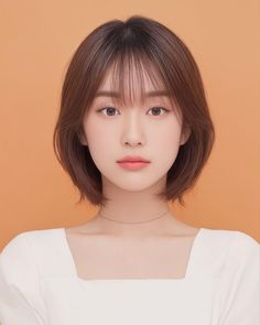 Korea Short Hairstyle, Ulzzang Short Hair With Bangs, Short Haircut Korean, Asian Short Hair With Bangs, Ulzzang Girl Short Hair, Short Hair With Bangs Korean, Korean Short Hair Bangs, Korean Haircut Short, Short Hair Reference